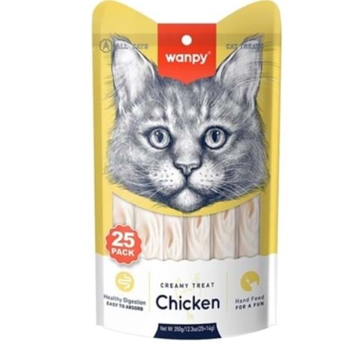 WANPY TAVUKLU 25*14 GR KREMA KEDİ ÖDÜLÜ RAC-49